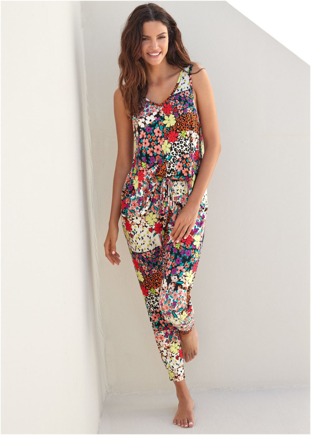 Venus Print Party Tank and joggers pajama set