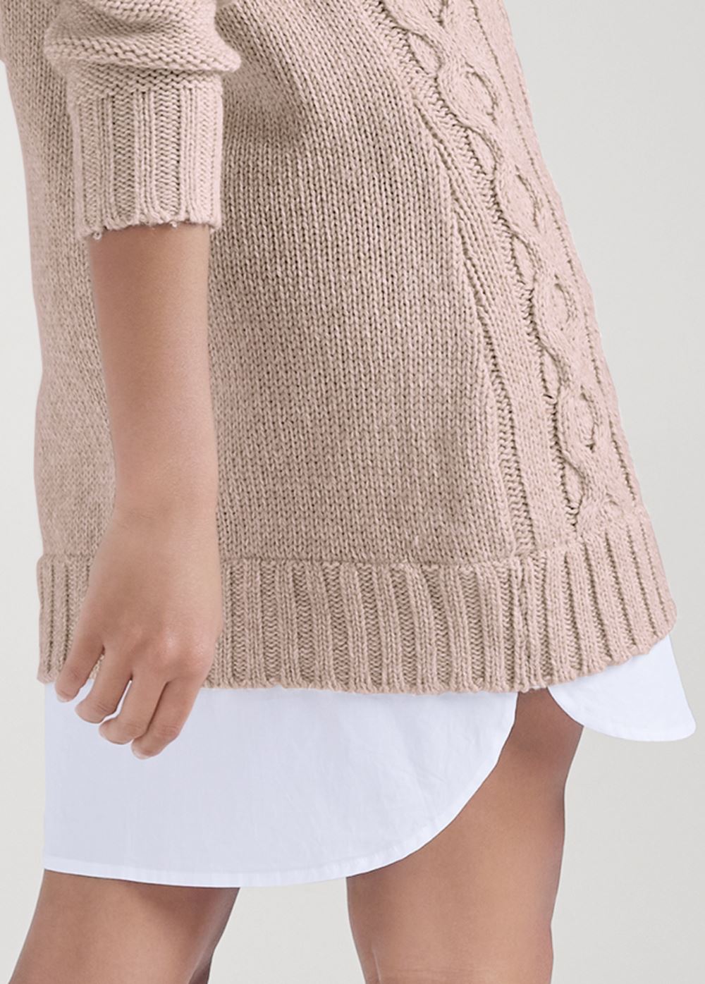 Venus Plus Size Layered Sweater Dress