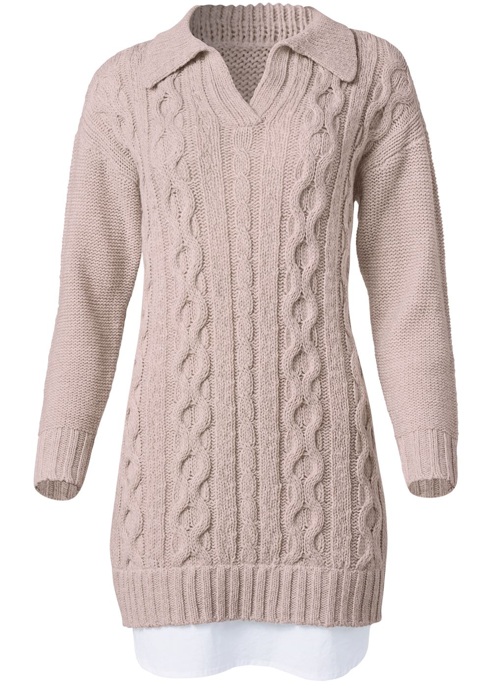 Venus Plus Size Layered Sweater Dress