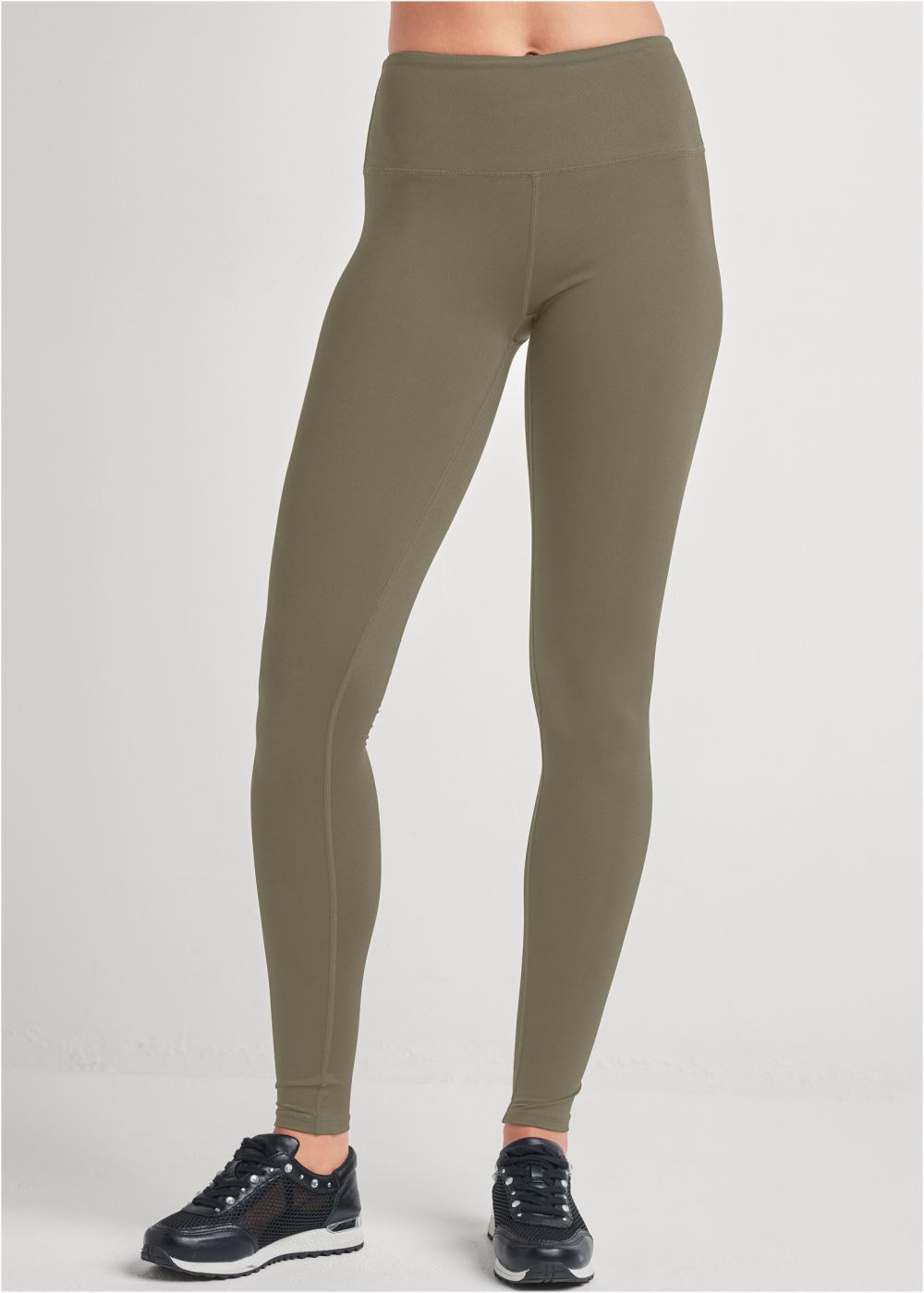 Venus Plus Size High Waist Active Leggings in Olive