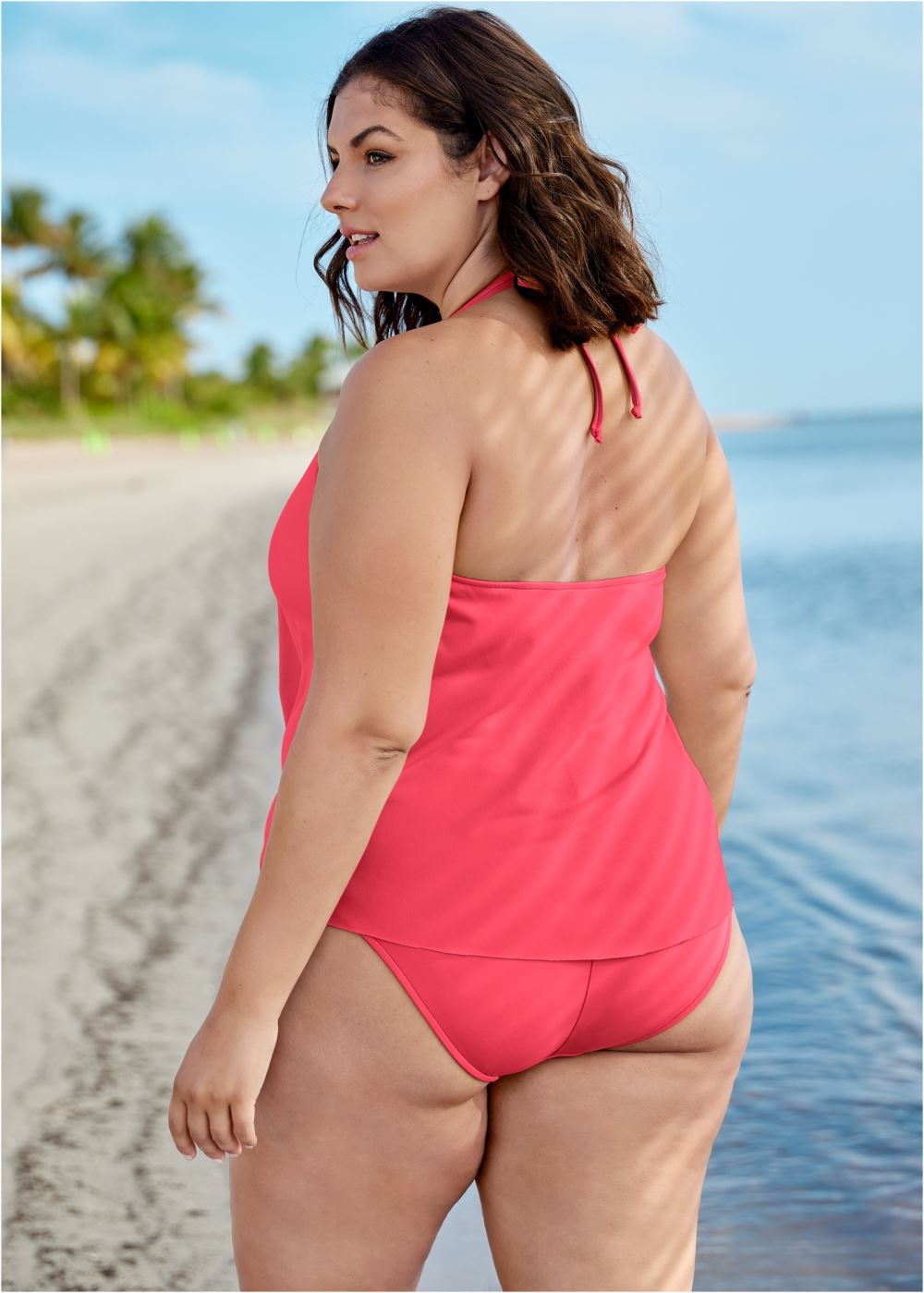 Venus Plus Size The Mykanos Tankini Bikini - Sunset Pink