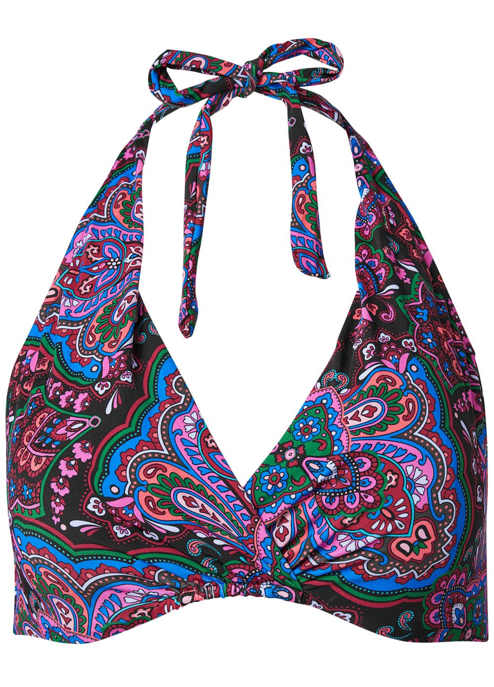 Venus Plus Size Underwire Halter Top Bikini - Royal Medallion