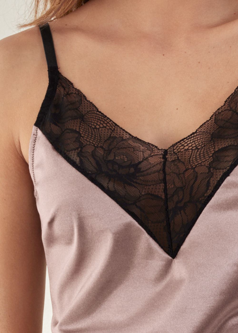 Venus Evening Mauve LACE INSET SLIP