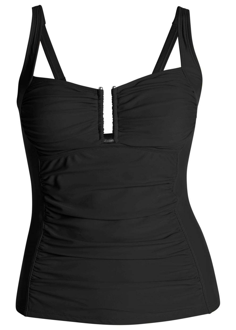 Venus Plus Size Slenderizing Tankini Top Bikini - Black Beauty