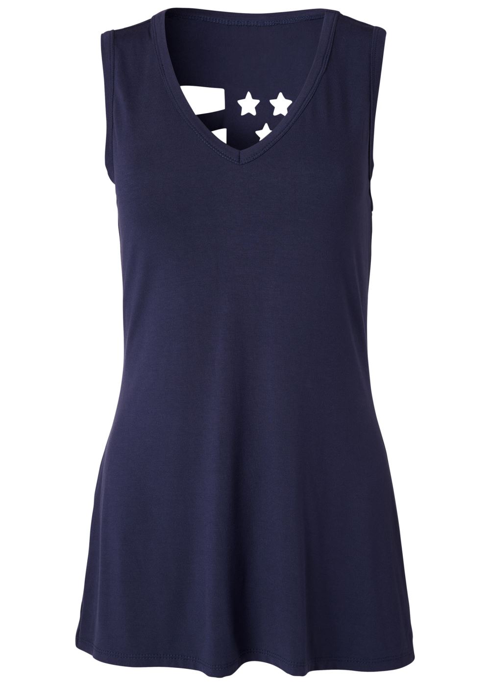Venus Navy FLAG CUT OUT TOP