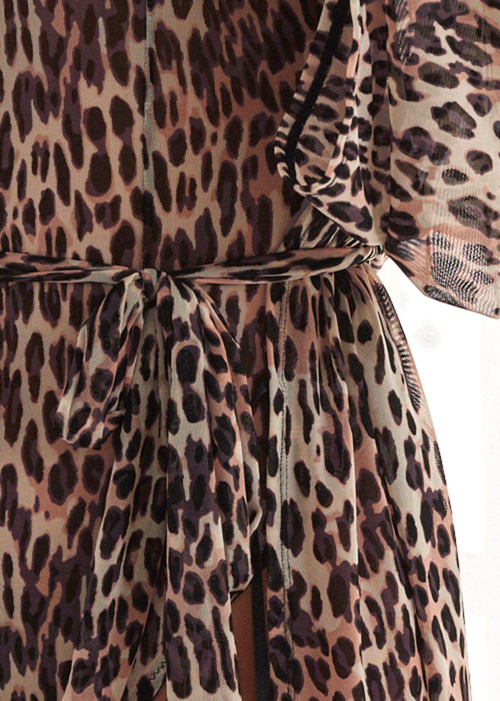 Venus Flirty Cheetah KIMONO SLEEVE ROBE