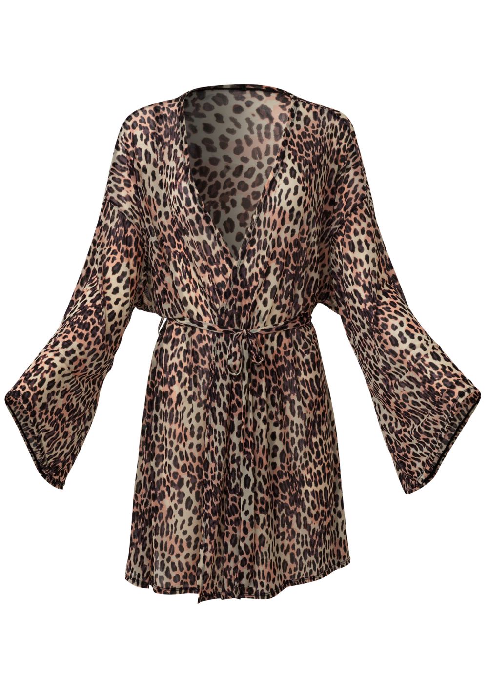 Venus Flirty Cheetah KIMONO SLEEVE ROBE