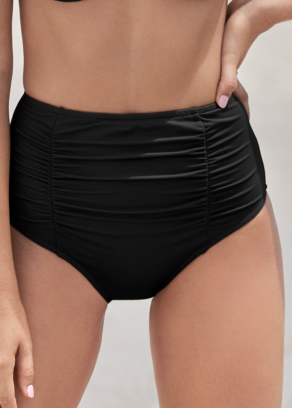 Venus Shirred High-Waist Bottom Bikini