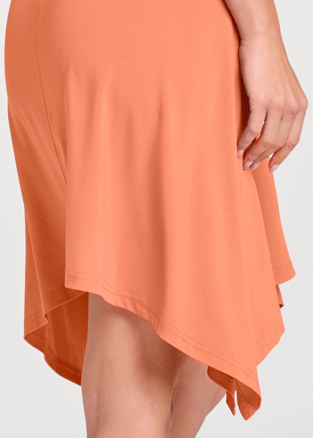 Venus Orange KEYHOLE DETAIL A-LINE DRESS