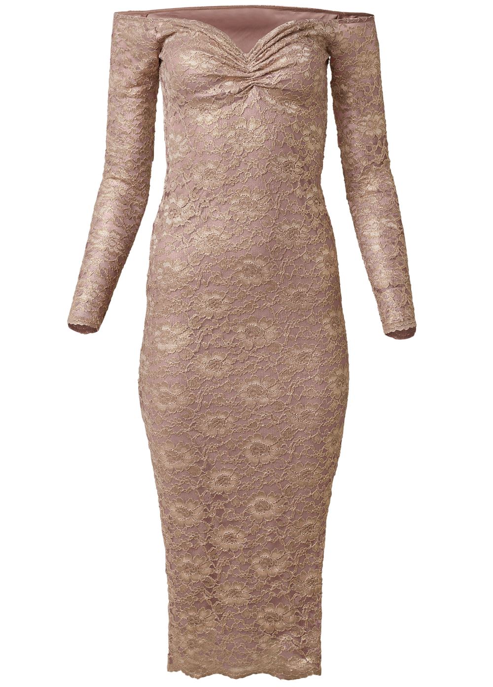Venus Plus Size Off-The-Shoulder Lace Dress