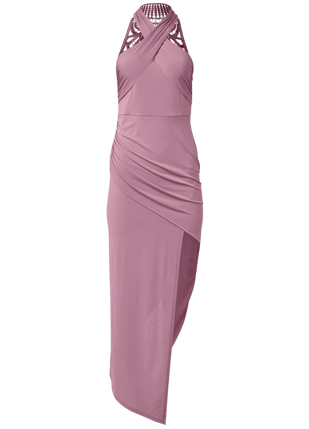 Venus Plus Size Crochet-Back Long Dress