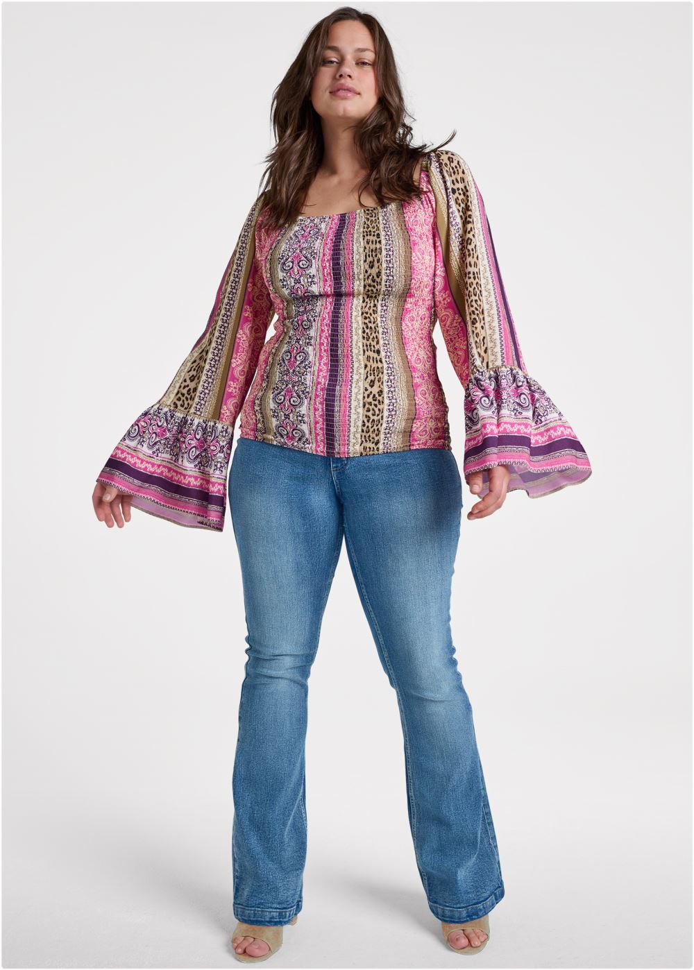 Venus Plus Size Sandstorm Stripe Top
