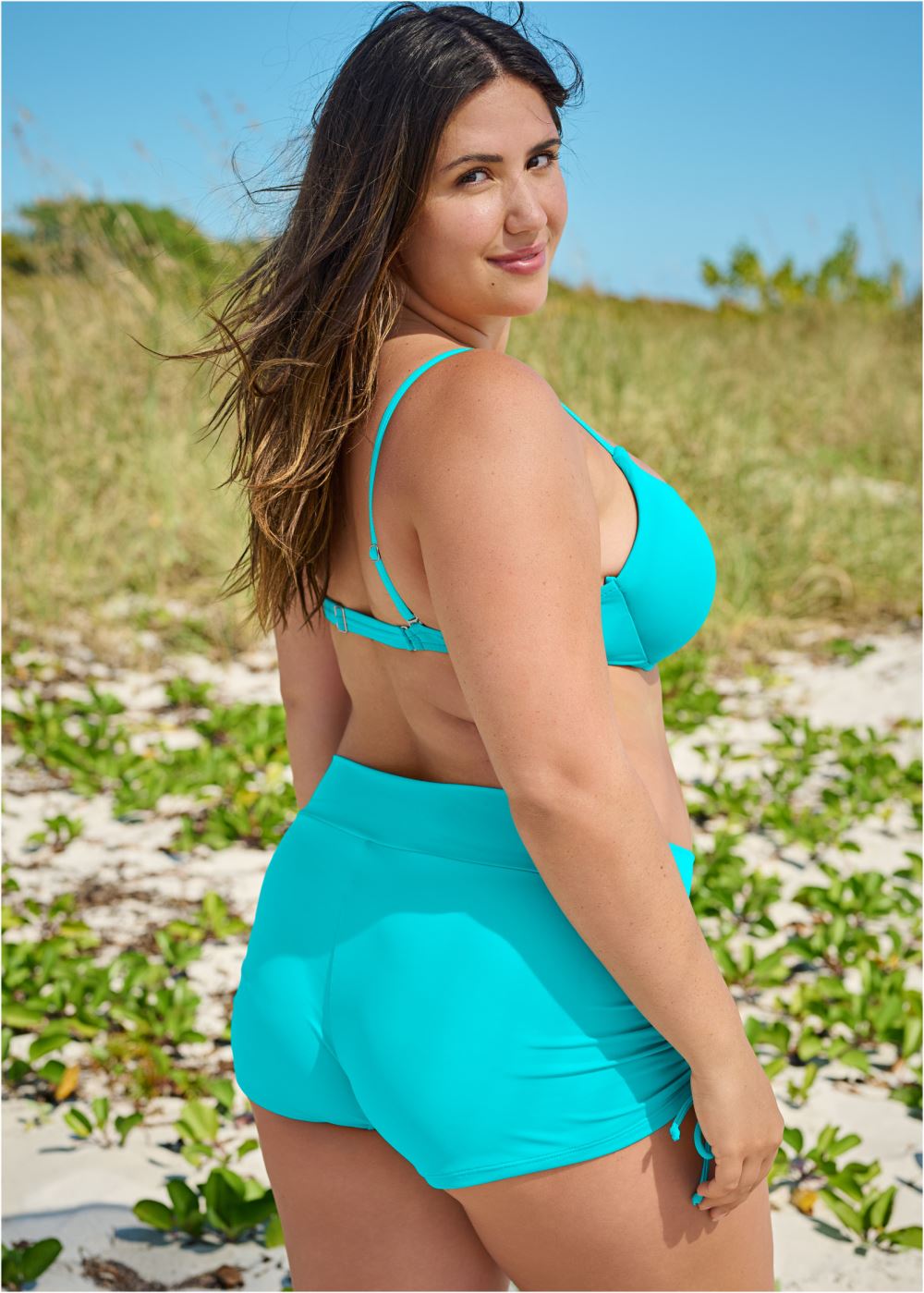 Venus Plus Size Enhancer Push-Up Bra Bikini - Aqua Reef