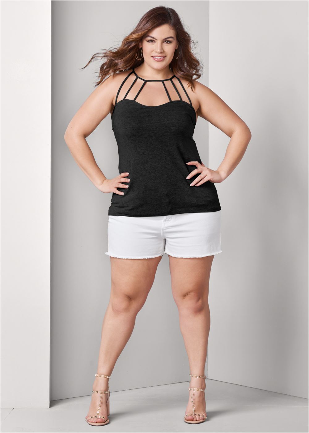 Venus Black STRAPPY DETAIL TOP