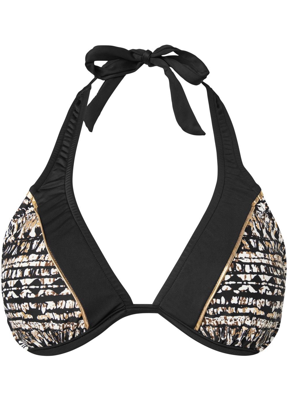 Venus Plus Size Underwire Halter Bikini Top Bikini - Aztec Stripes