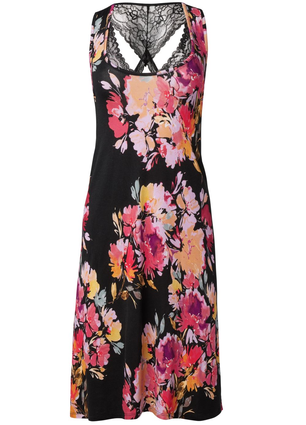 Venus Multi Floral LACE DETAIL NIGHTGOWN