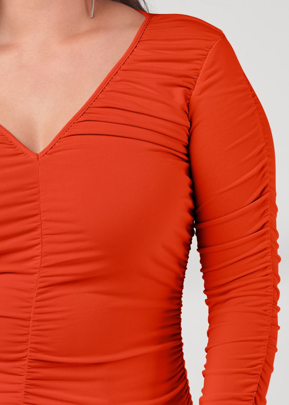 Venus Plus Size Ruched V-Neck Top