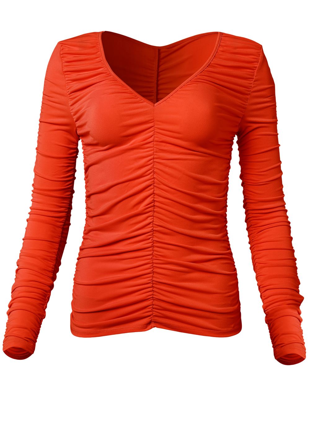 Venus Plus Size Ruched V-Neck Top