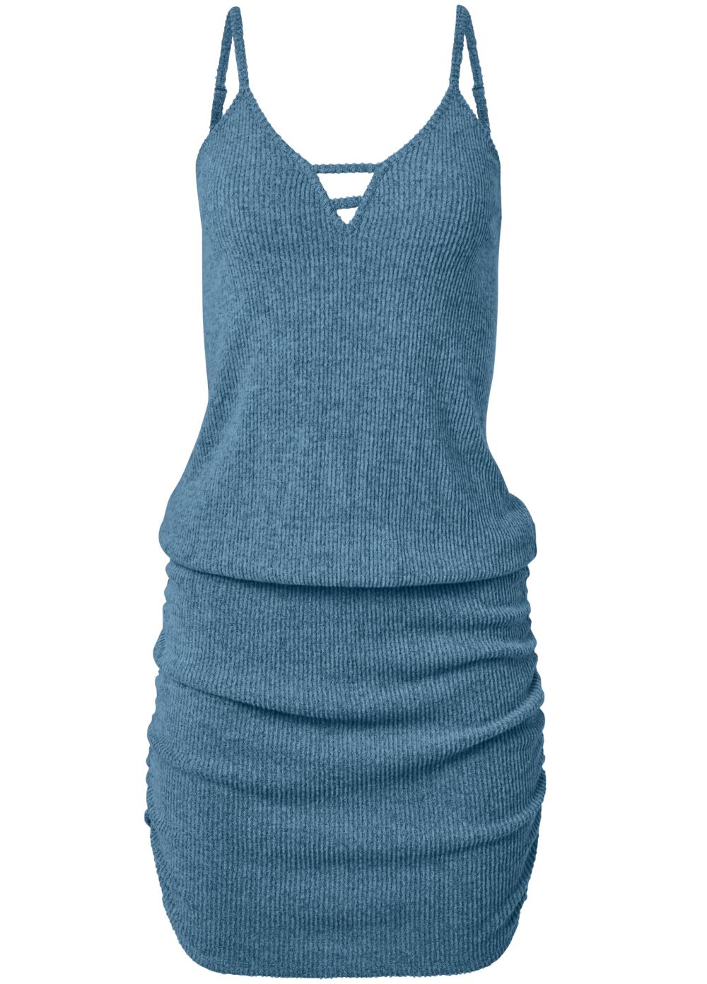 Venus Plus Size Casual Ribbed Dress