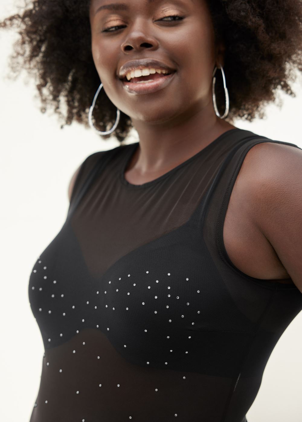 Venus Black LUXE RHINESTONE BODYSUIT