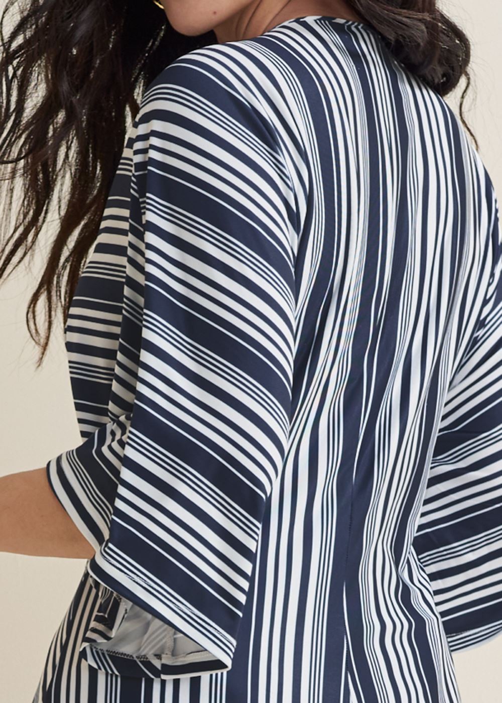 Venus Plus Size Striped Knotted Top
