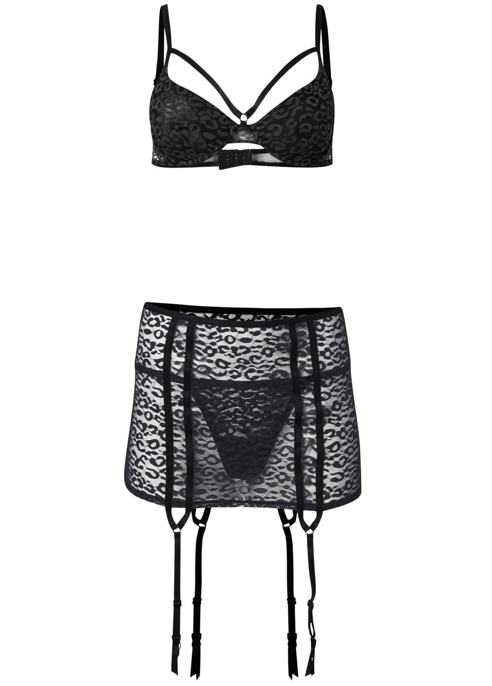 Venus Black Leopard LEOPARD LACE SET