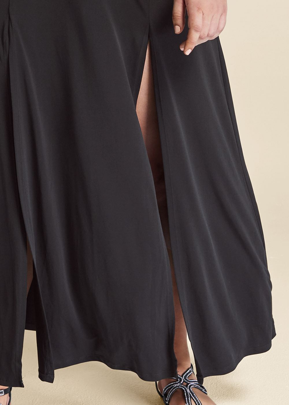 Venus Plus Size Slit Detail Maxi Dress