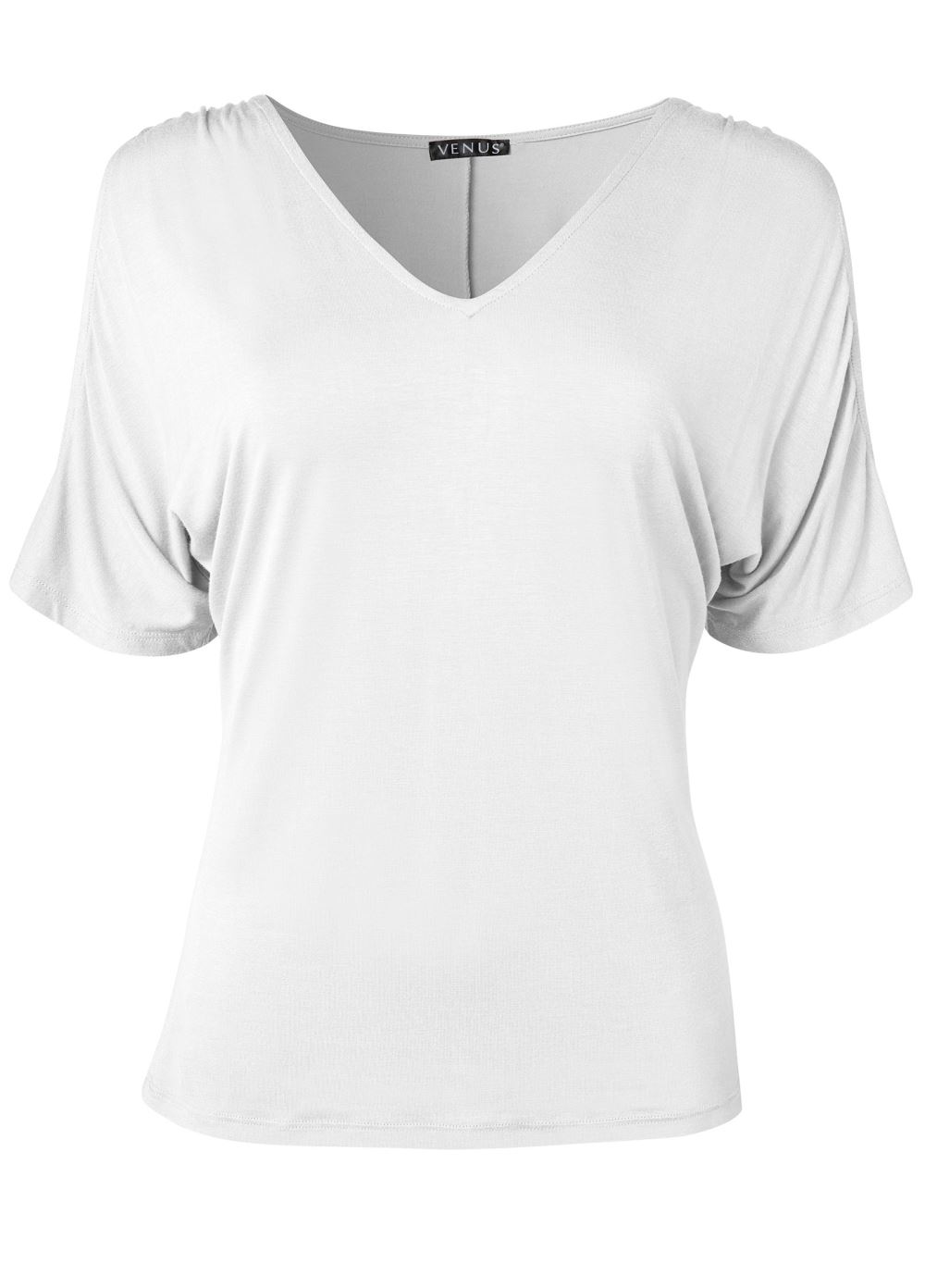 Venus Plus Size Cold-Shoulder V-Neck Top