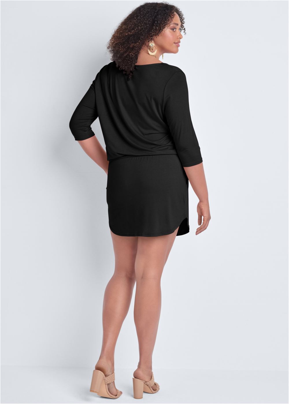 Venus Black ZIP DETAIL CASUAL DRESS