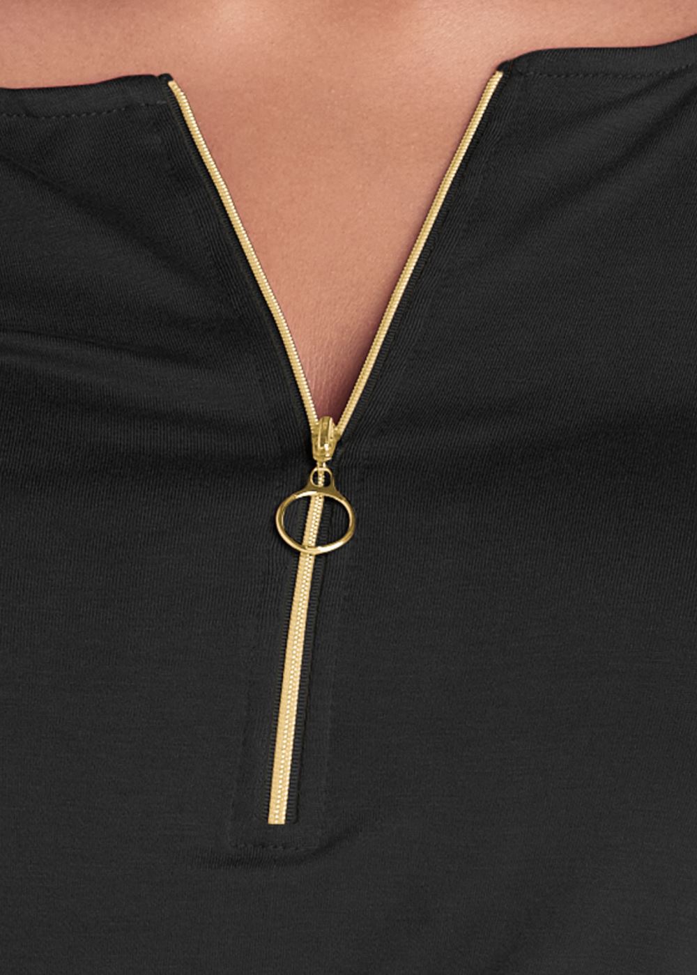Venus Black ZIP DETAIL CASUAL DRESS