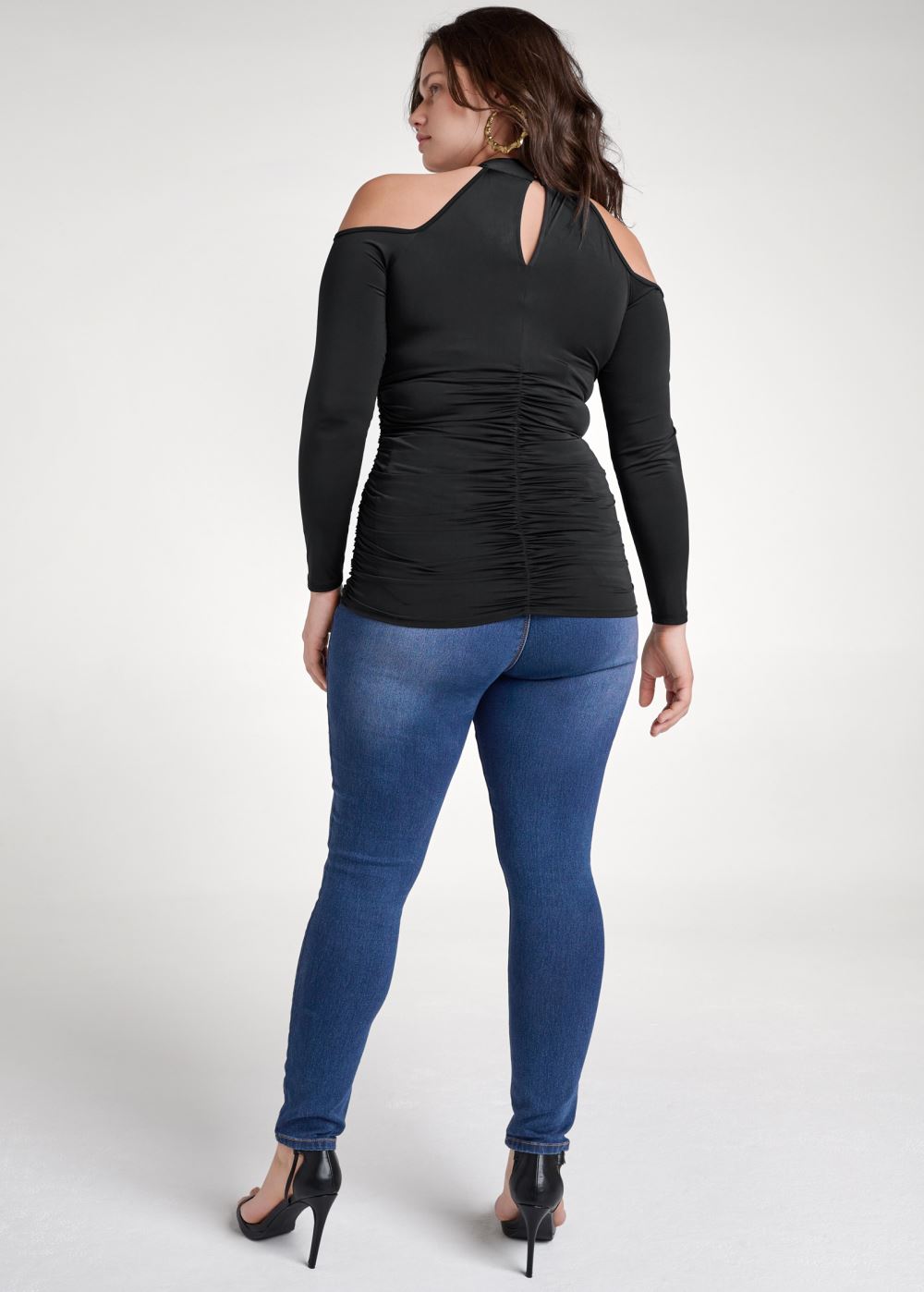 Venus Plus Size Shape Embrace Cold-Shoulder Top