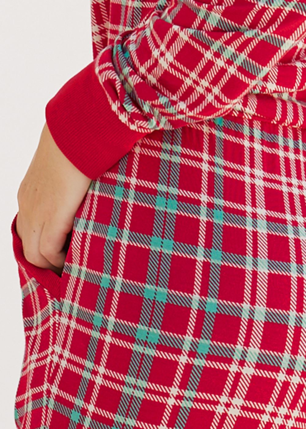 Venus Festive Flannel HENLEY PJ ONESIE
