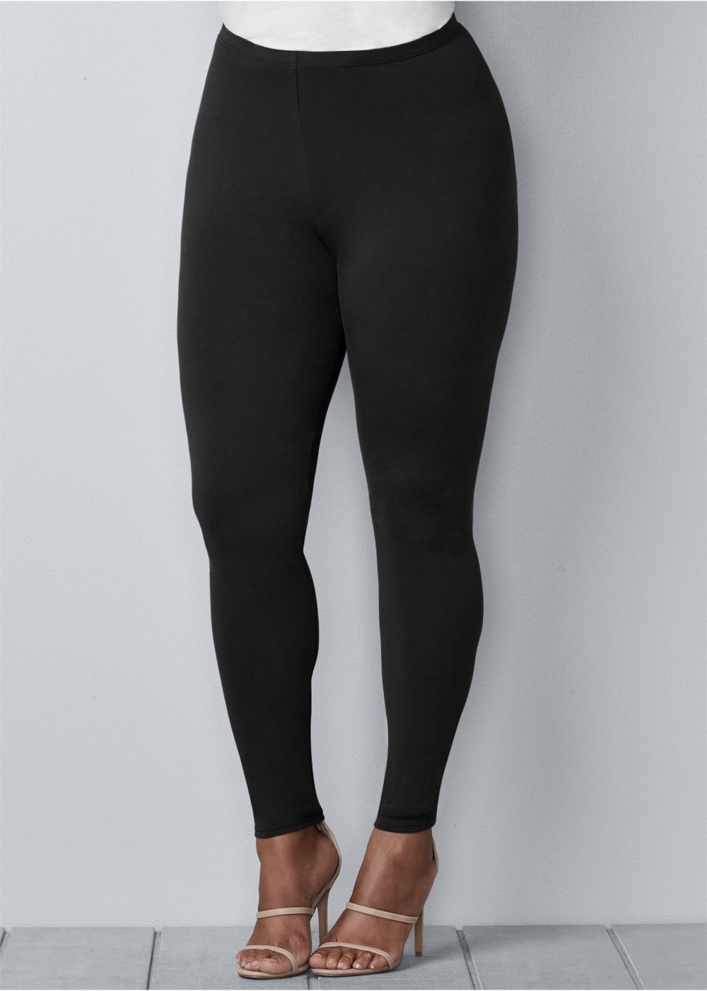 Venus Plus Size Basic Leggings in Black