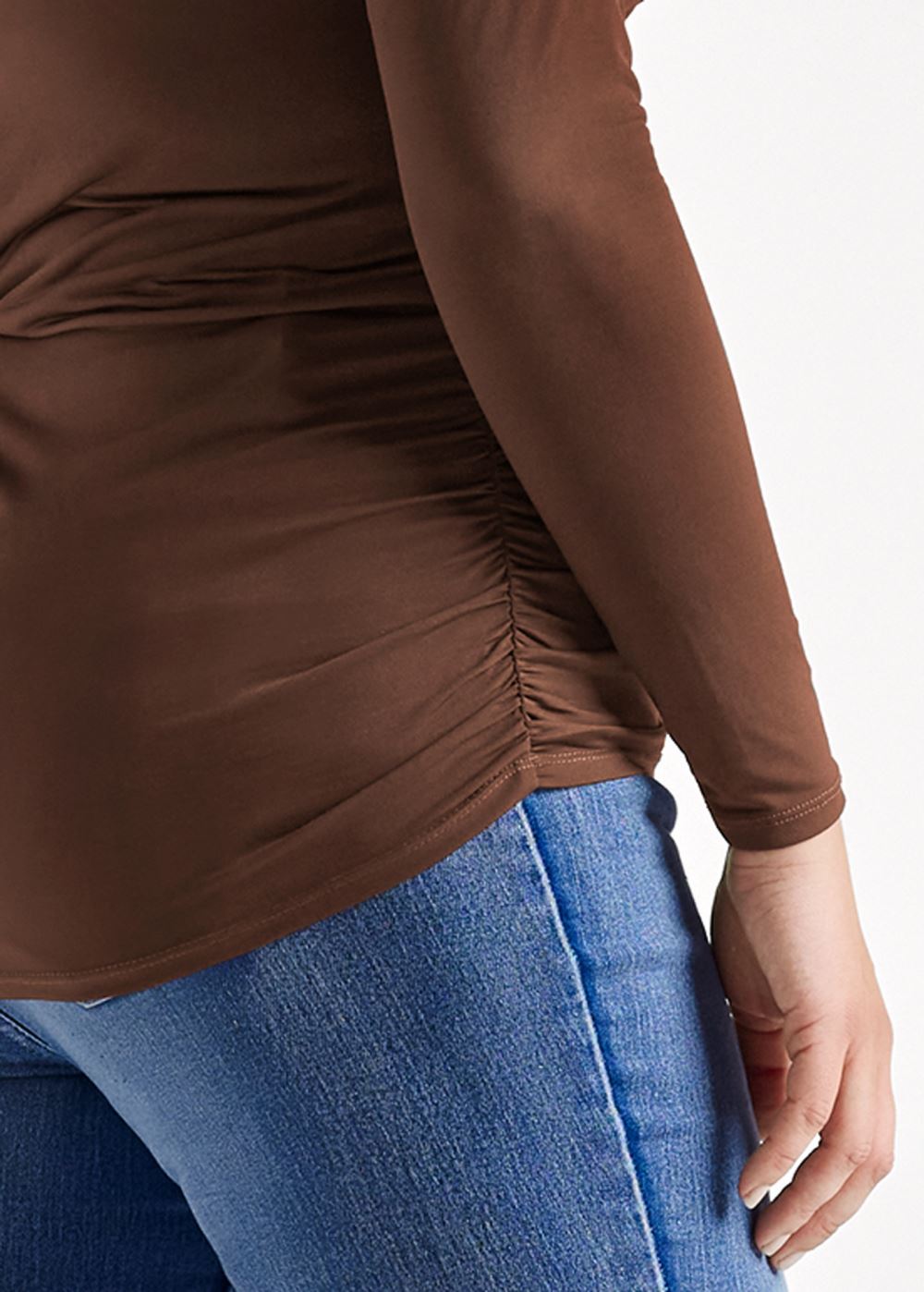 Venus Plus Size Snap Front Collared Top
