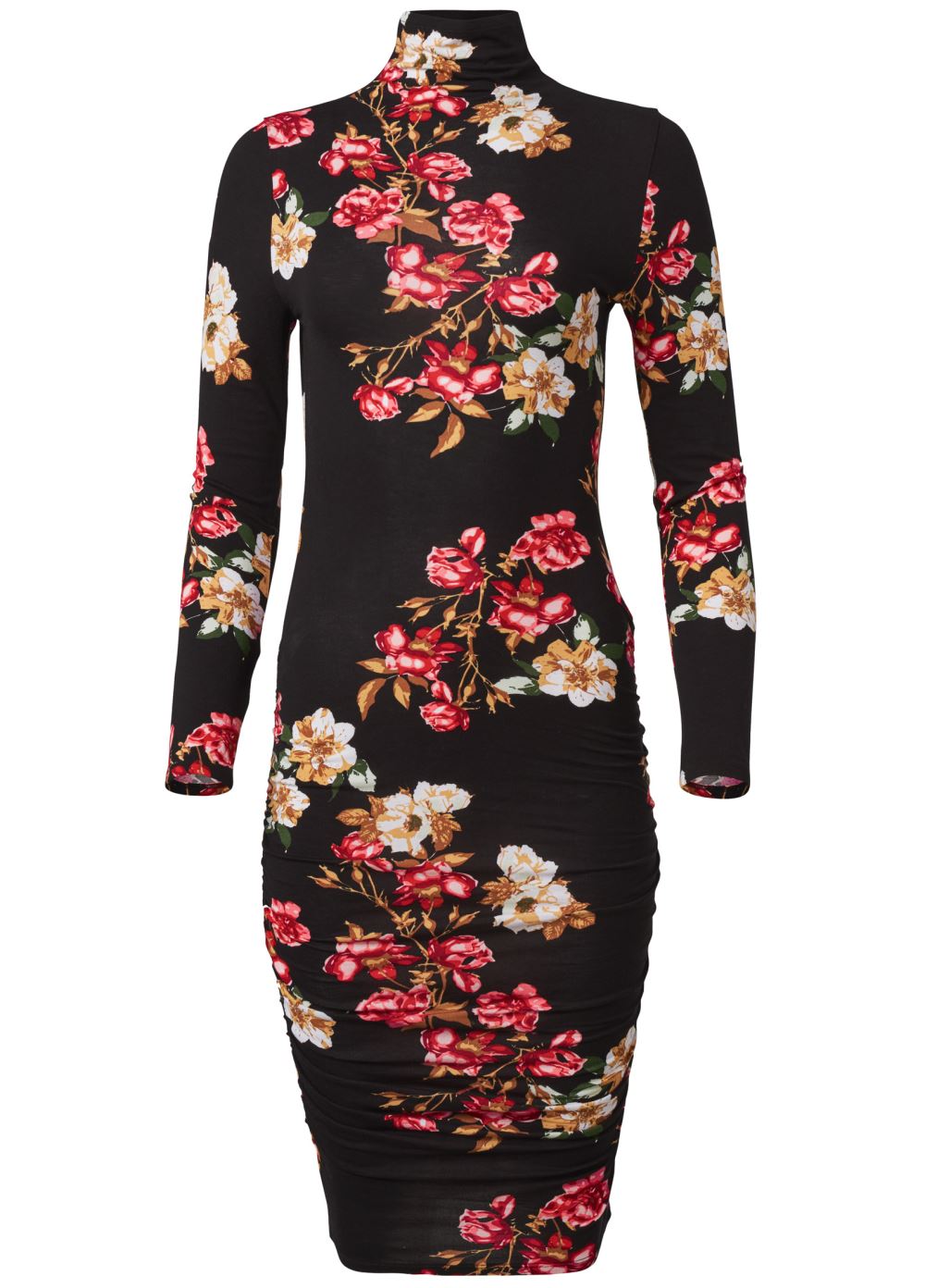 Venus Plus Size Long Sleeve Ruched Dress