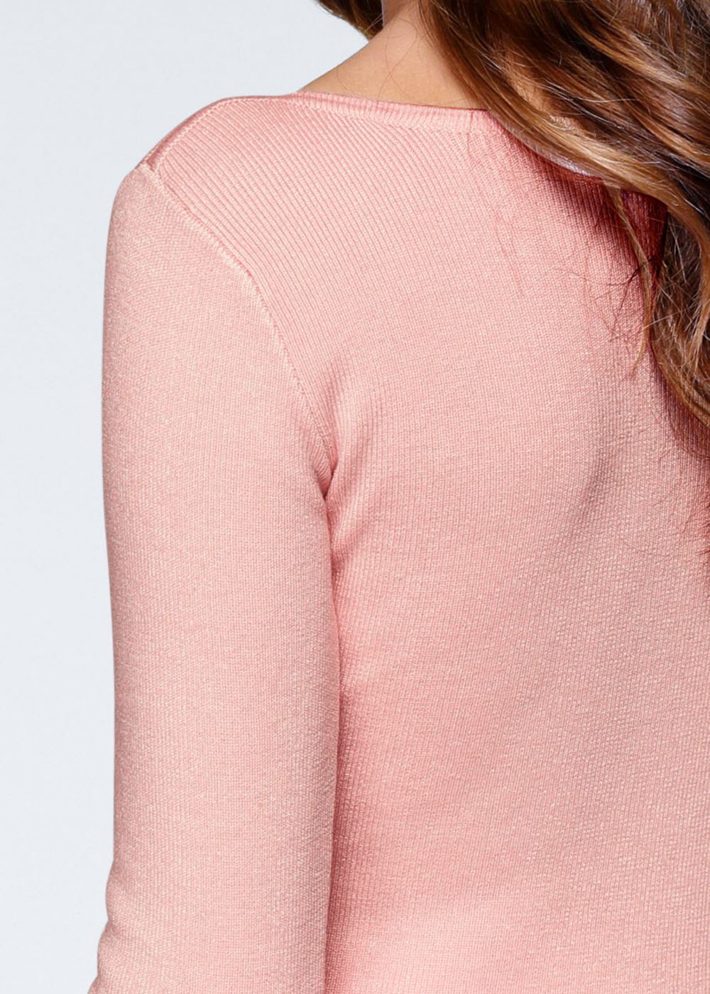 Venus Plus Size Embellished Sweater in Light Pink