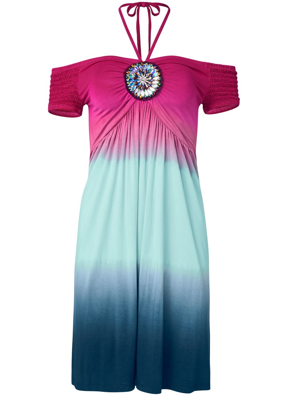 Venus Blue & Pink EMBELLISHED OMBRE DRESS