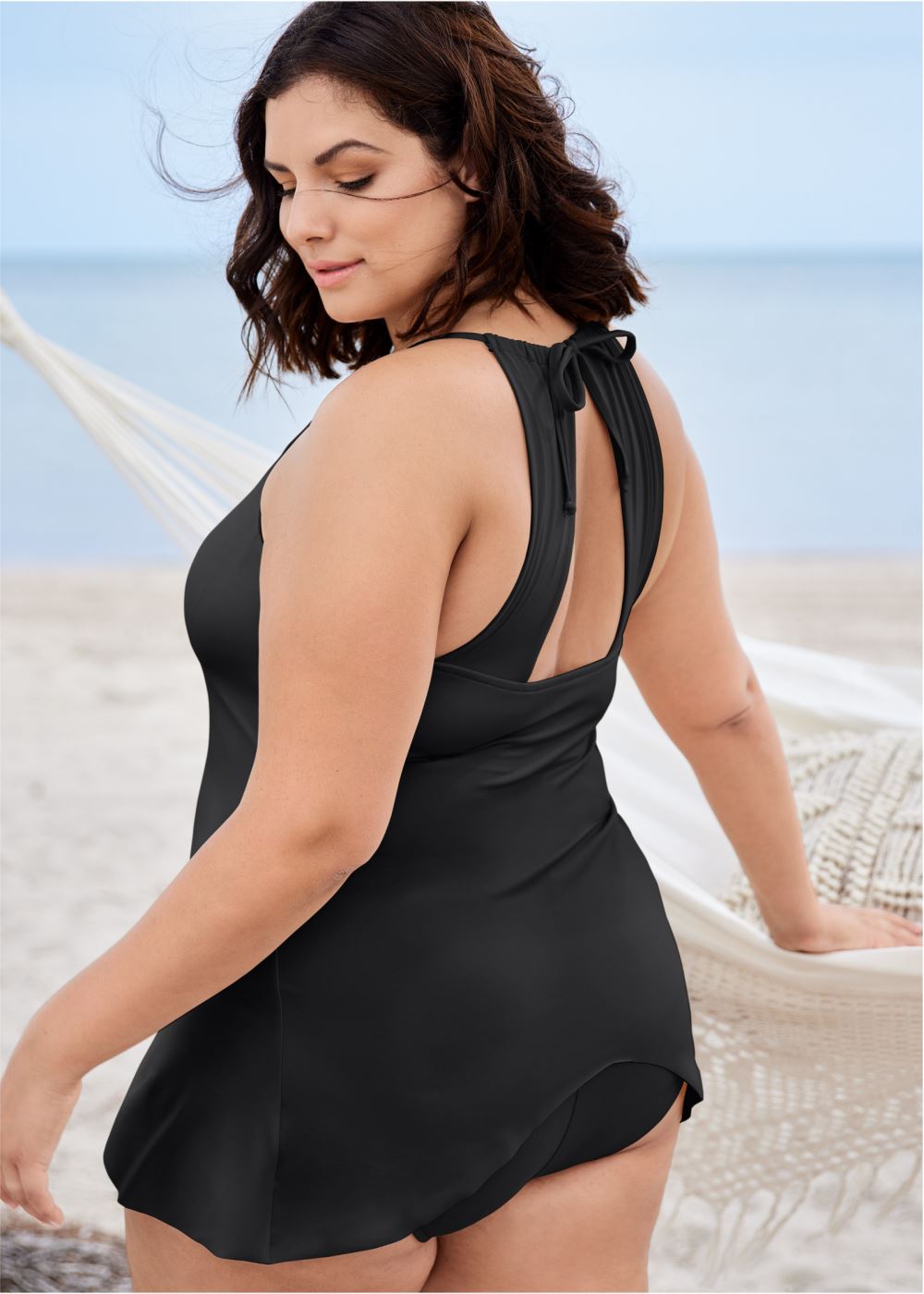 Venus Plus Size The Georgia Tankini Top Bikini - Black Beauty