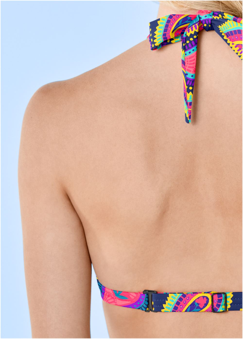 Venus Plus Size Marilyn Underwire Push-Up Halter Top Bikini - Festive Paisley