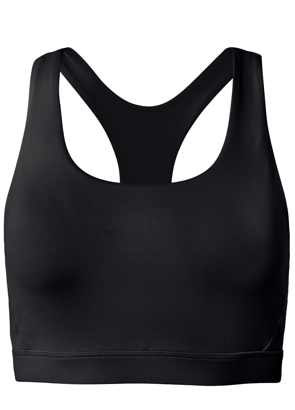Venus Plus Size Back Keyhole Sports Bra in Black