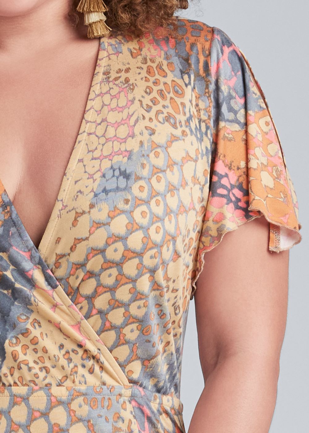 Venus Plus Size Surplice Maxi Dress