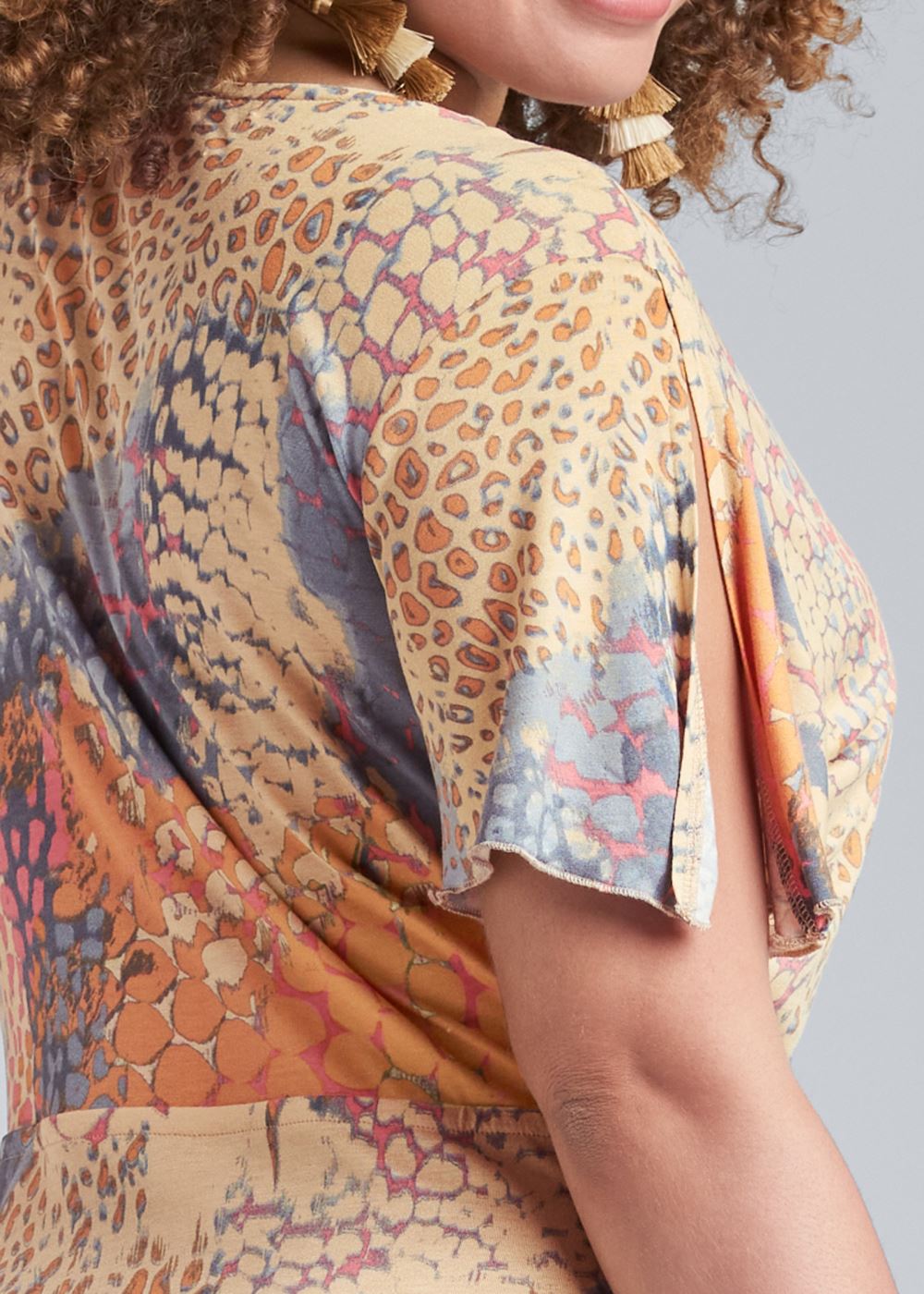 Venus Plus Size Surplice Maxi Dress