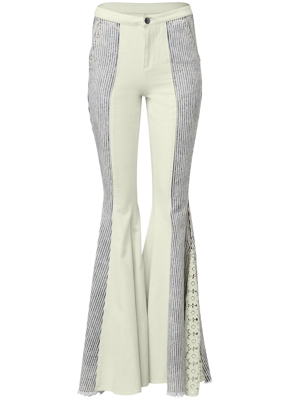 Venus Plus Size New Vintage Flare Jeans in Natural Multi