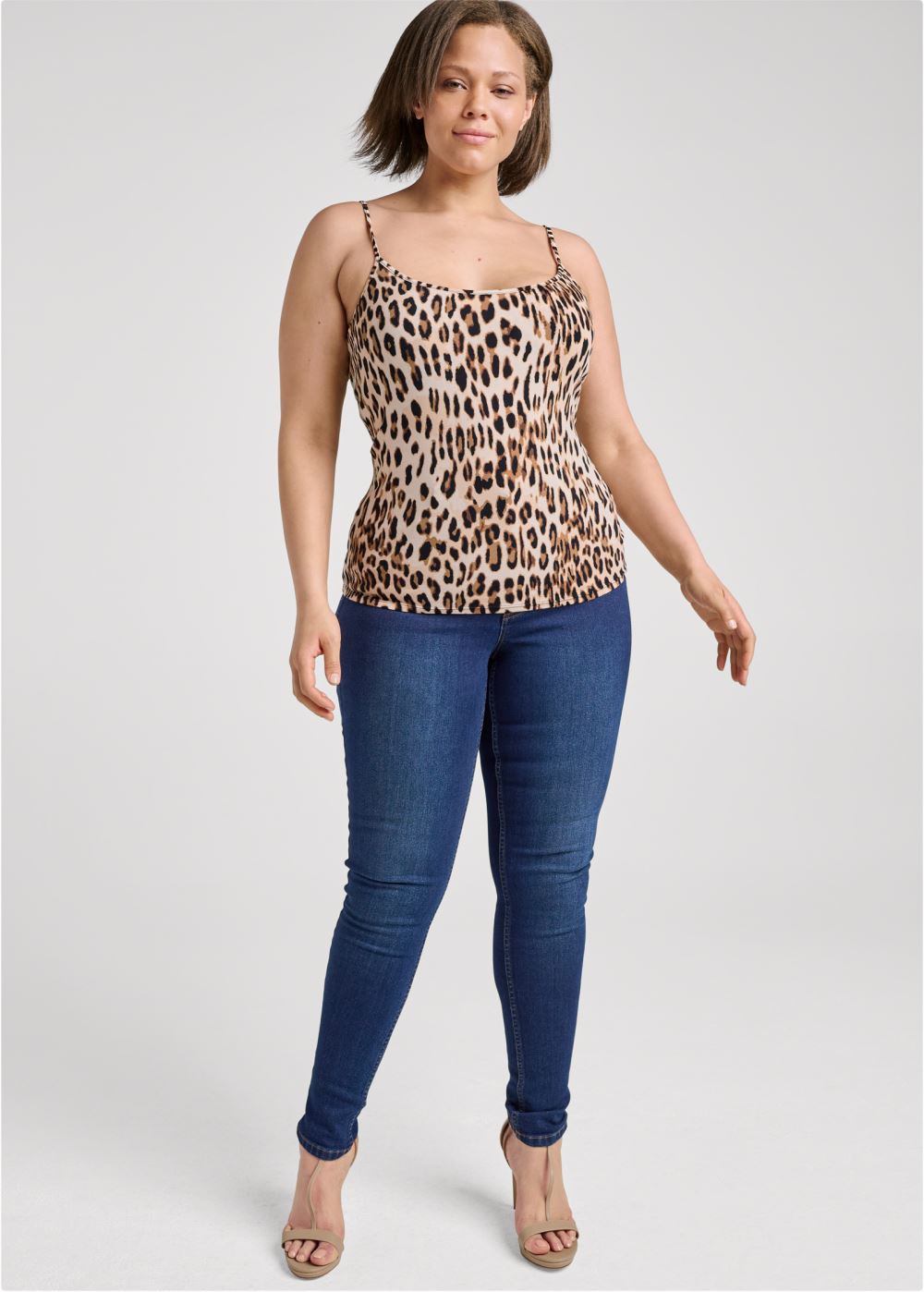 Venus Black Leopard BASIC CAMI TWO PACK