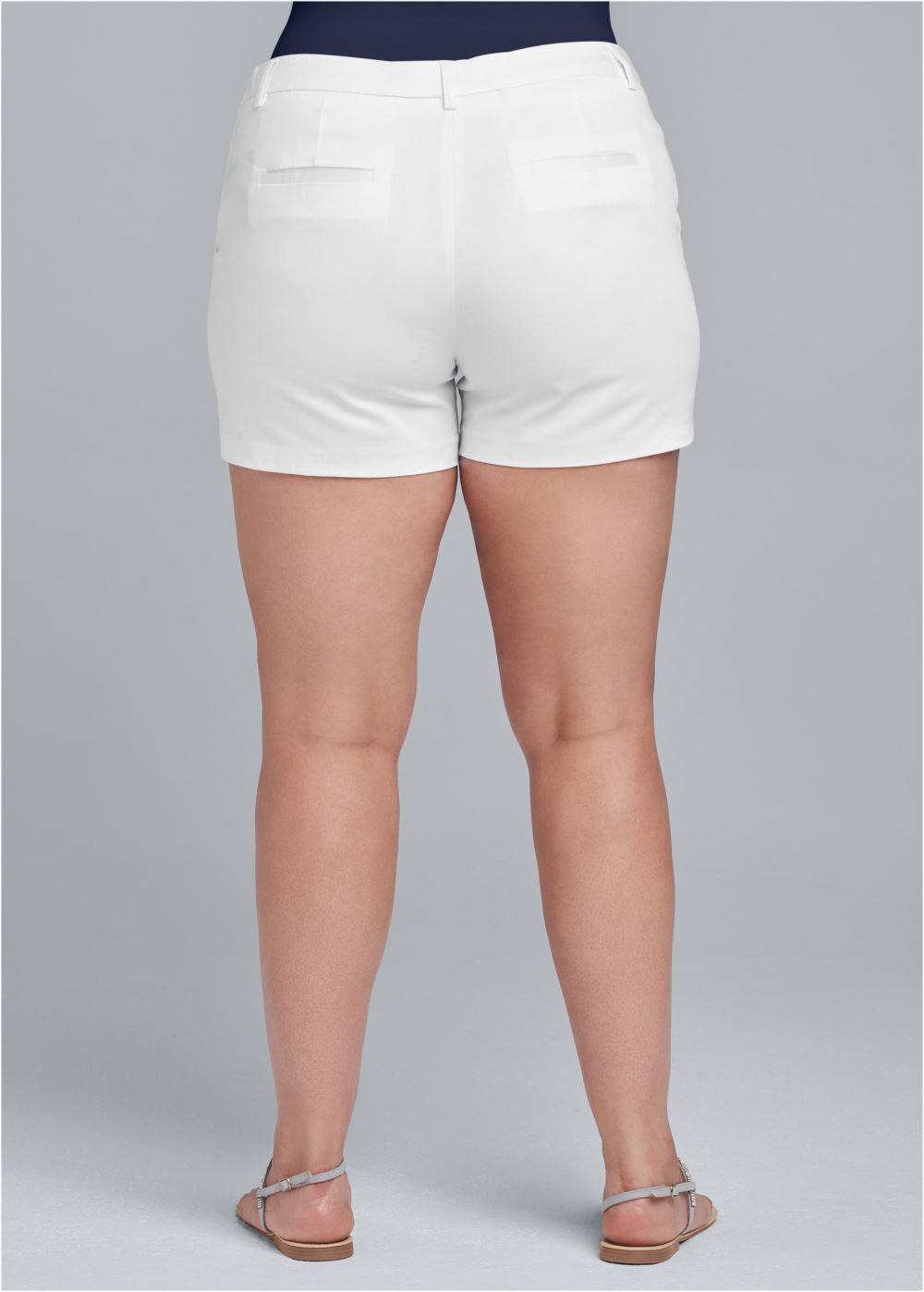 Venus White SOLID SHORTS