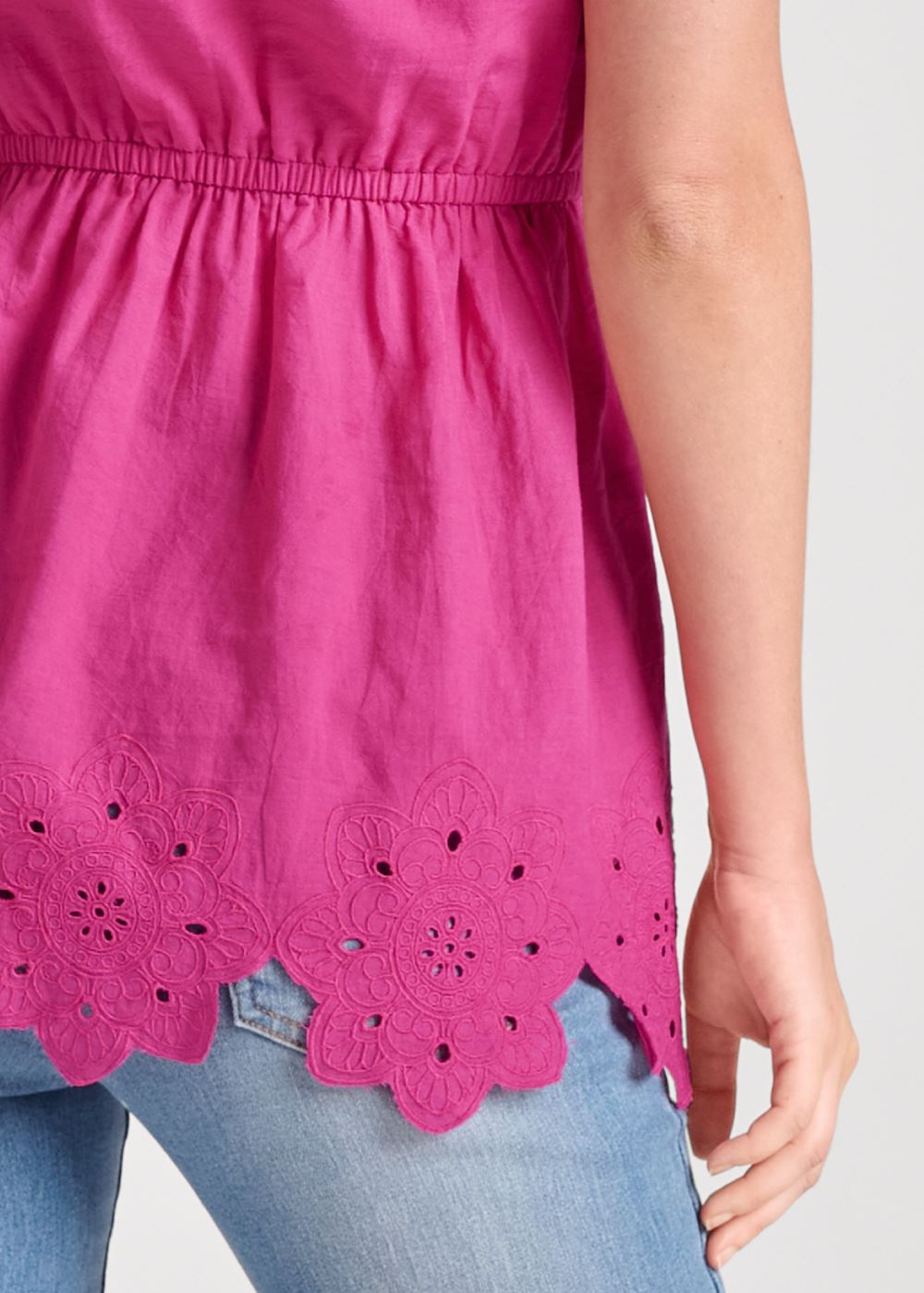 Venus Plus Size Embroidered Detail Top