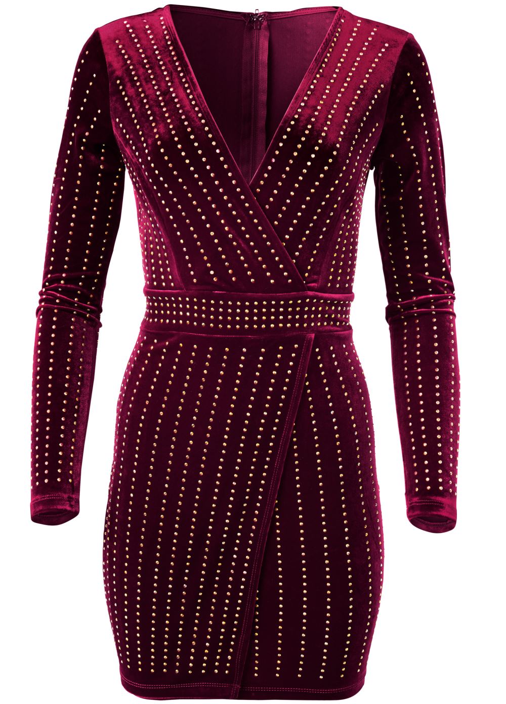 Venus Plus Size Embellished Velvet Dress