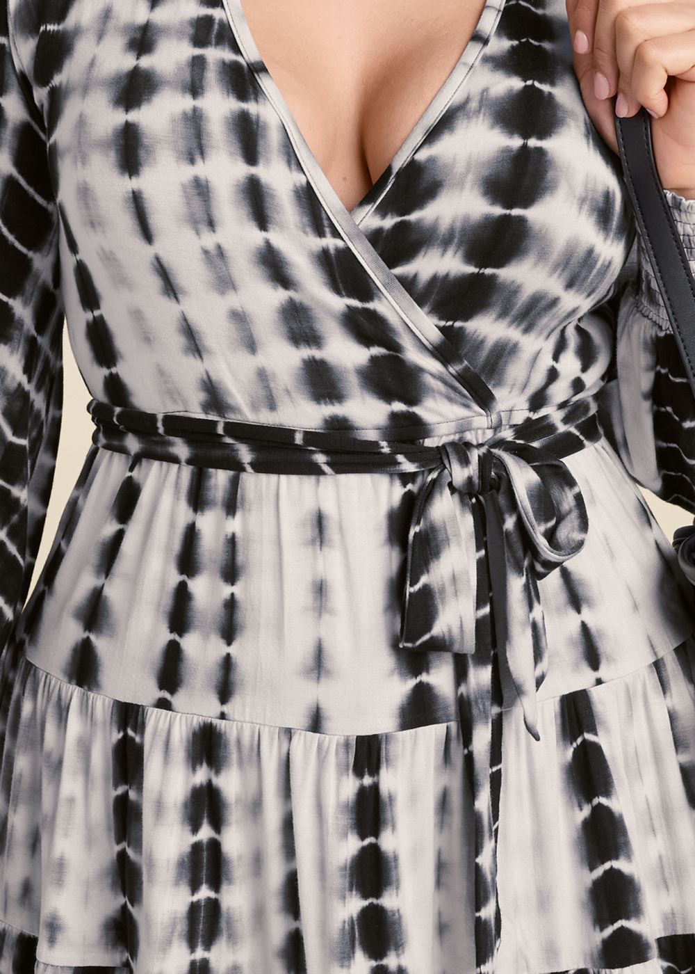Venus Black & White TIE-DYE MINI DRESS