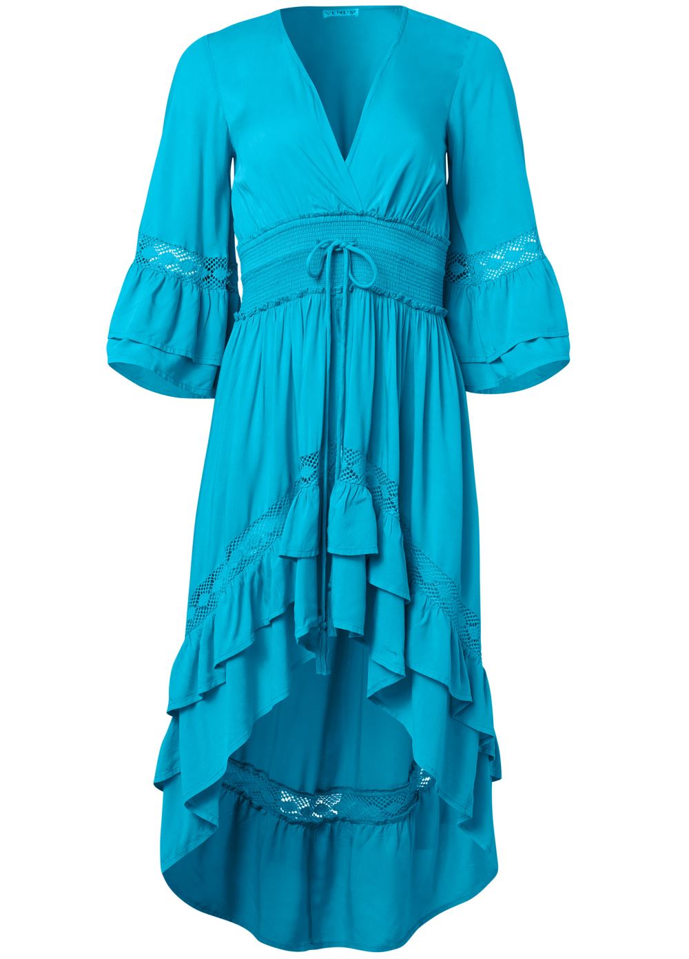 Venus Plus Size Lace Detail Tiered Maxi Top