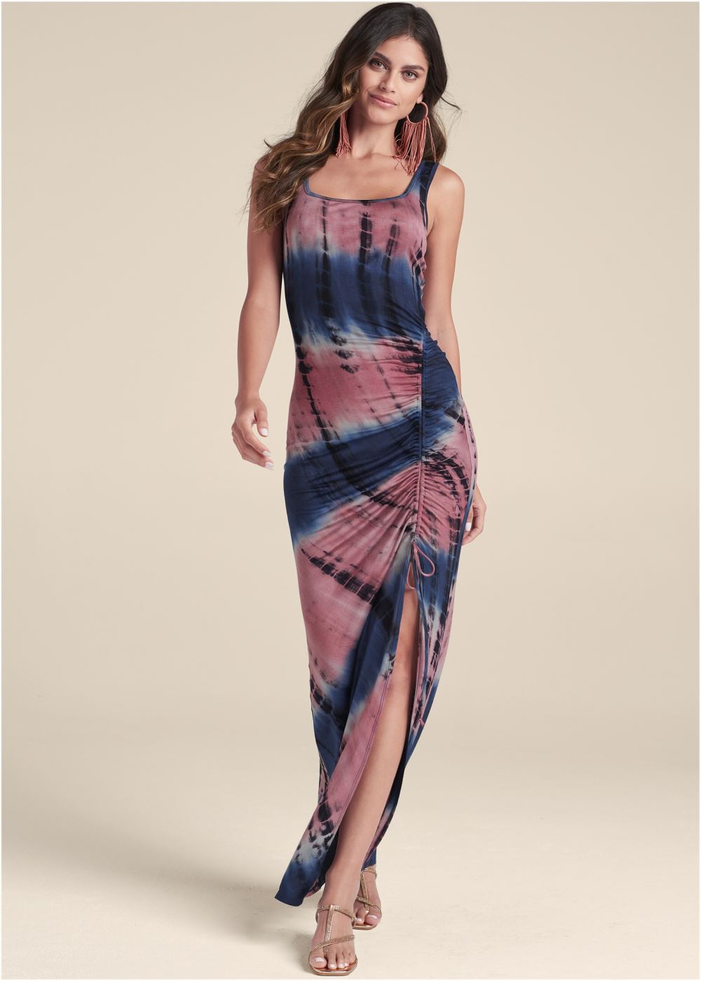 Venus Plus Size Tie-Dye Maxi Dress